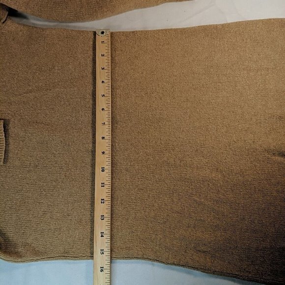 Polo Ralph Lauren Merino Wool Cashmere Sweater Pullover XS Tan Beige Elbow Patch - Picture 12 of 16